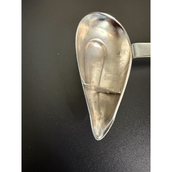 Vintage Japan Tea Bag Strainer Holder Handled Silver Hanging Spoon 8.5" - Picture 3 of 6